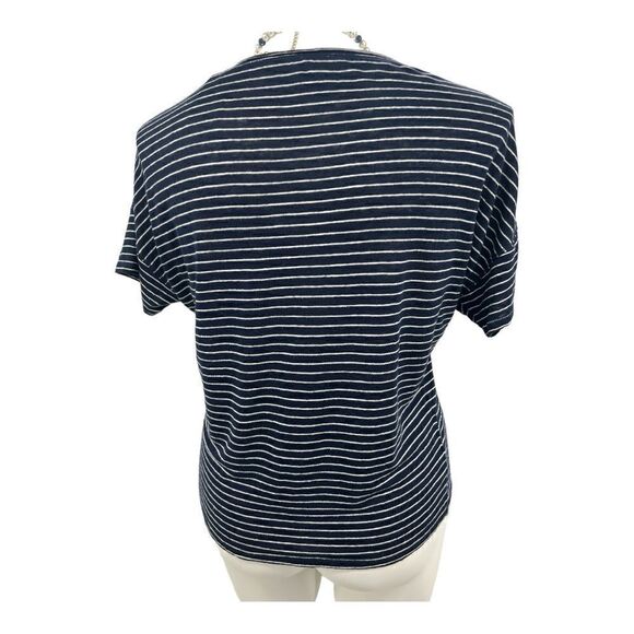 Chicos large striped short sleeve linen top - Picture 4 of 4